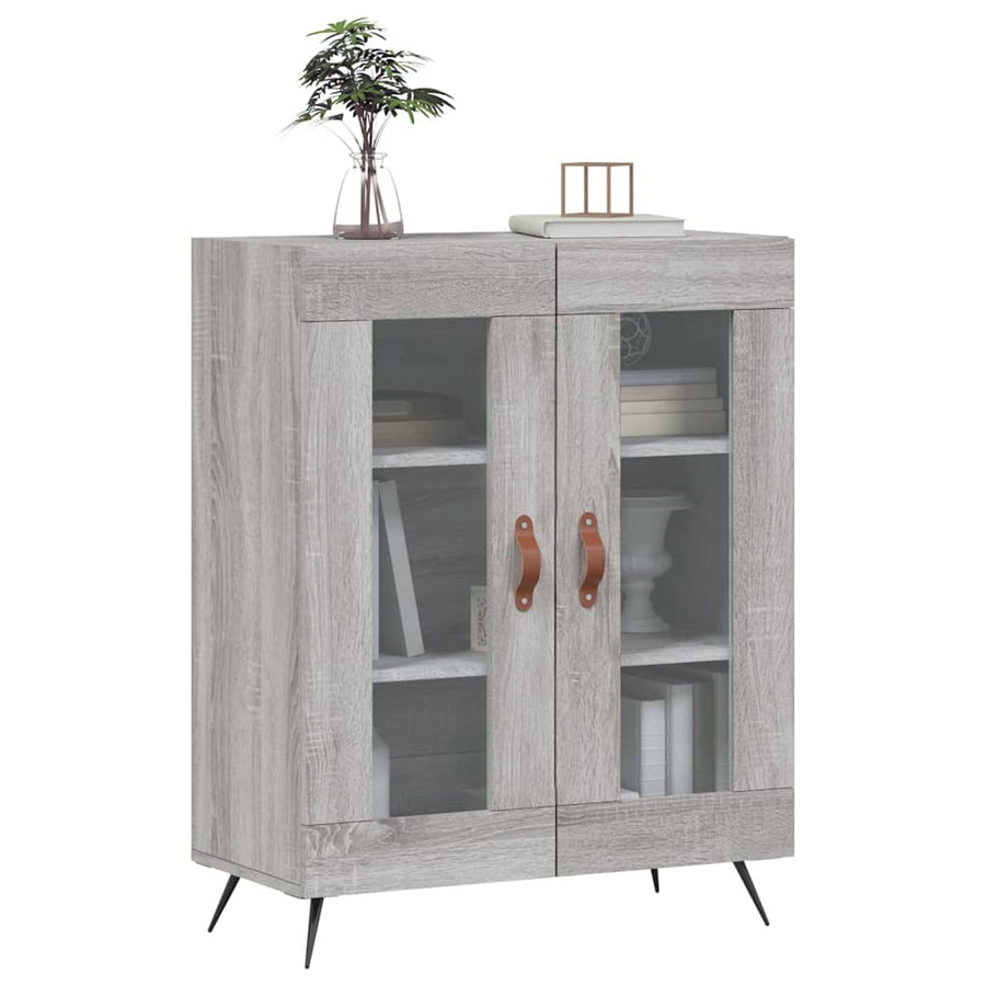 Dressoir 69,5X34X90 Cm Bewerkt Hout Grijs Sonoma Eikenkleurig