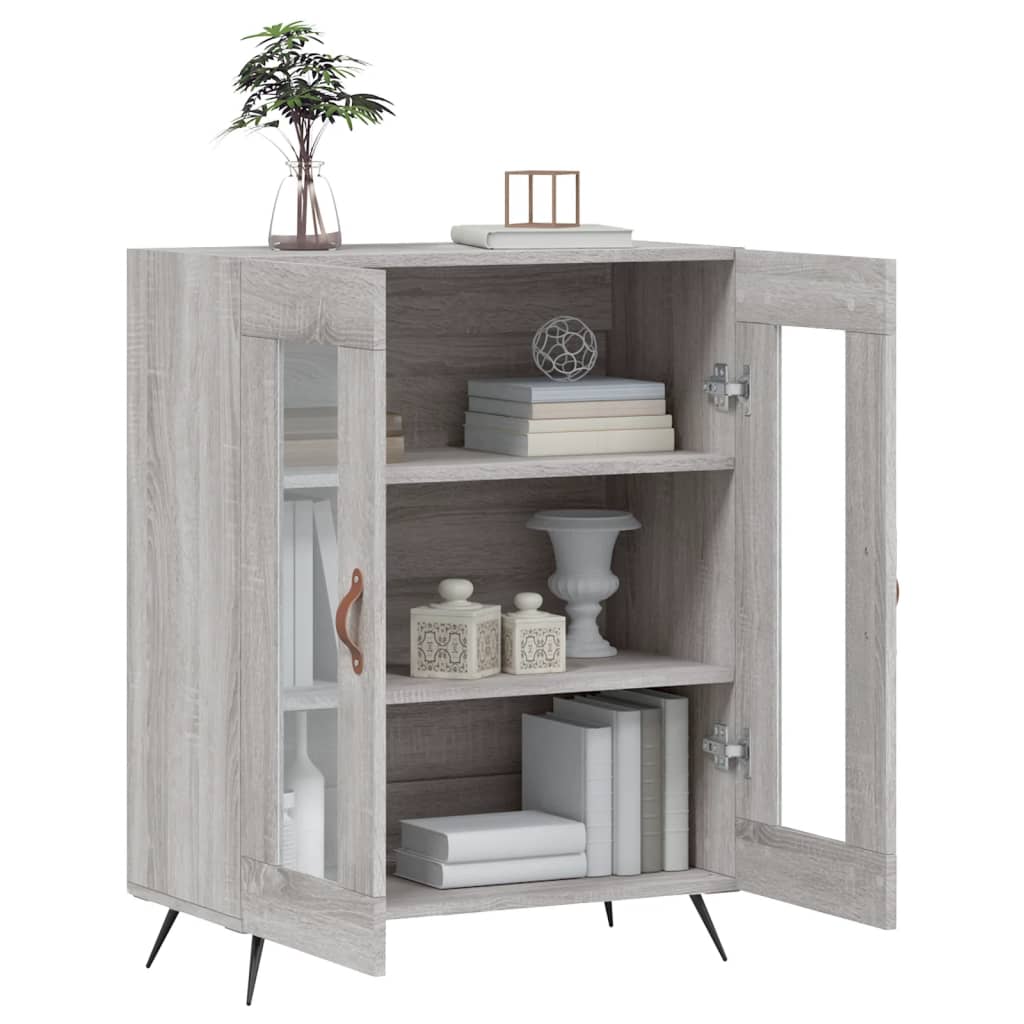 Dressoir 69,5X34X90 Cm Bewerkt Hout Grijs Sonoma Eikenkleurig