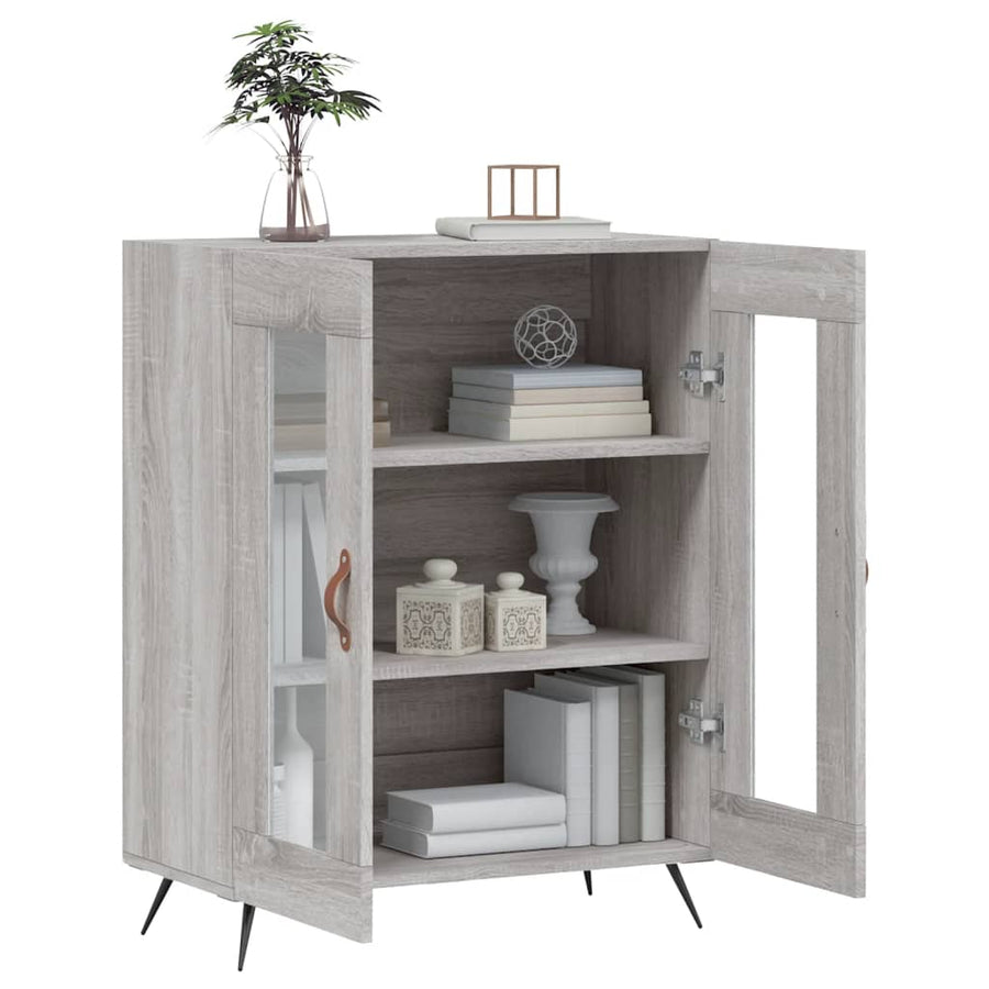 Dressoir 69,5X34X90 Cm Bewerkt Hout Grijs Sonoma Eikenkleurig