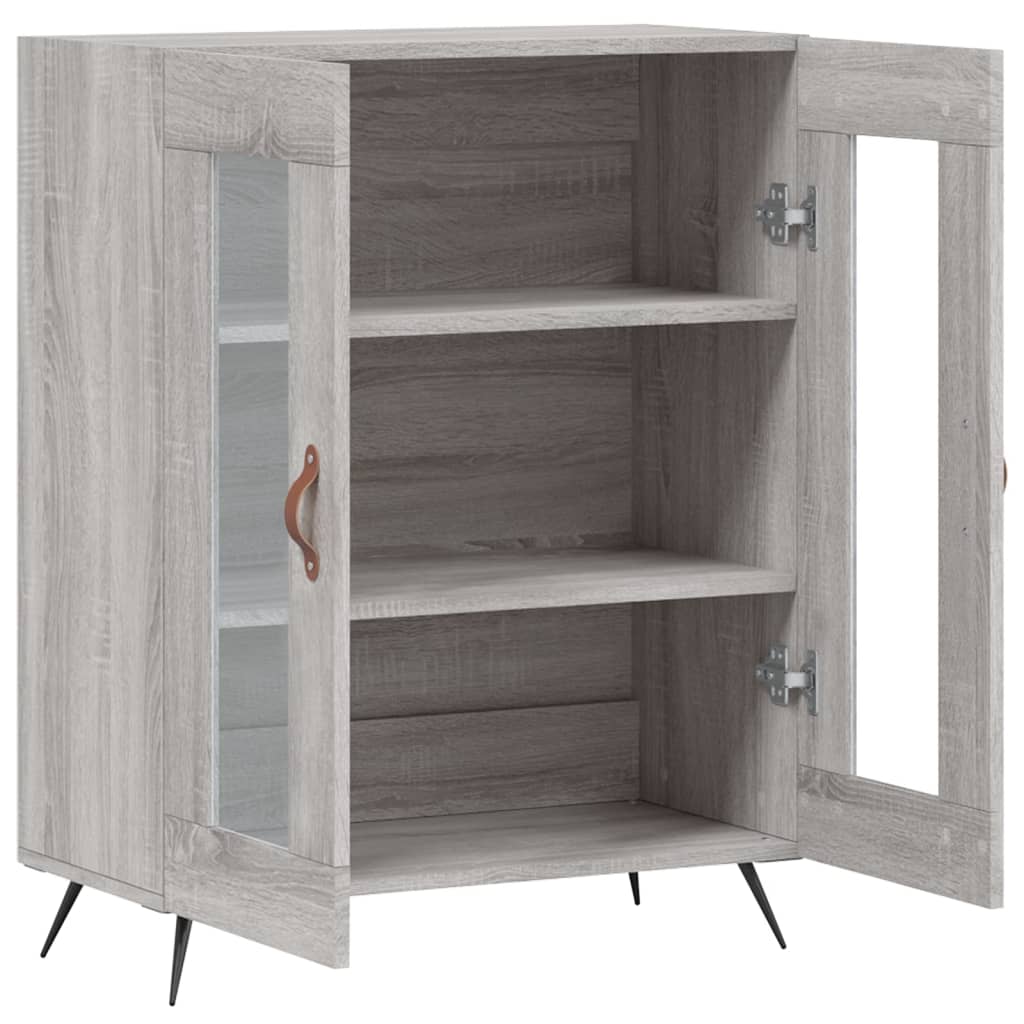 Dressoir 69,5X34X90 Cm Bewerkt Hout Grijs Sonoma Eikenkleurig