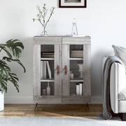 Sideboard 69.5x34x90 cm engineered wood grey Sonoma oak look