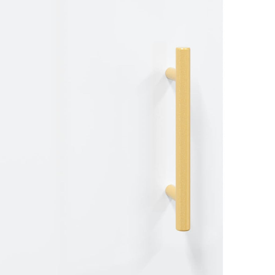 Dressoir 69,5X34X90 Cm Bewerkt Hout Hoogglans Wit
