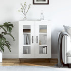Dressoir 69,5x34x90 cm bewerkt hout wit wandmontage