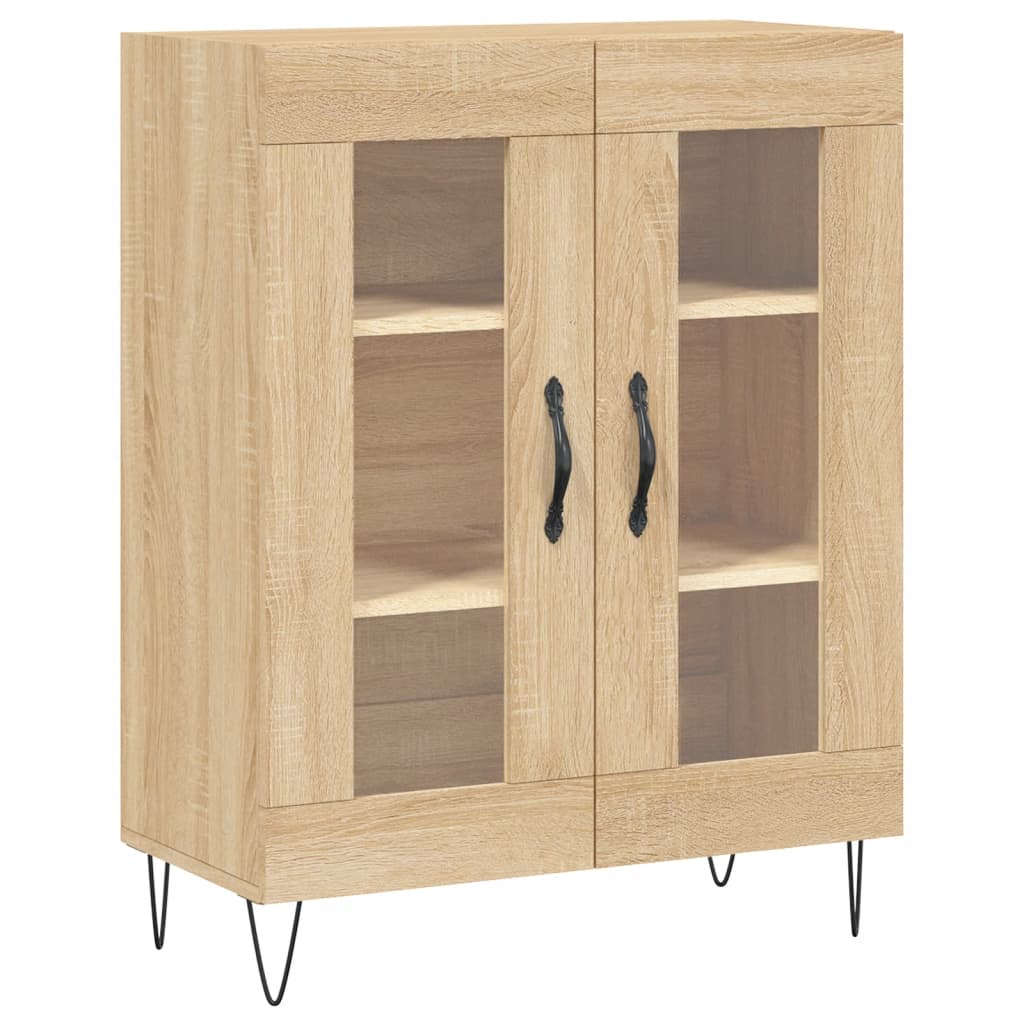 Dressoir 69,5X34X90 Cm Bewerkt Hout Kleurig Sonoma eiken