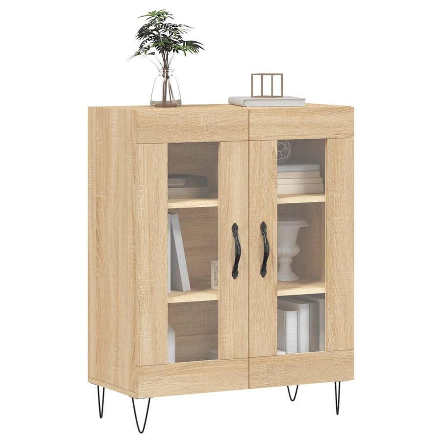 Dressoir 69,5X34X90 Cm Bewerkt Hout Kleurig Sonoma eiken