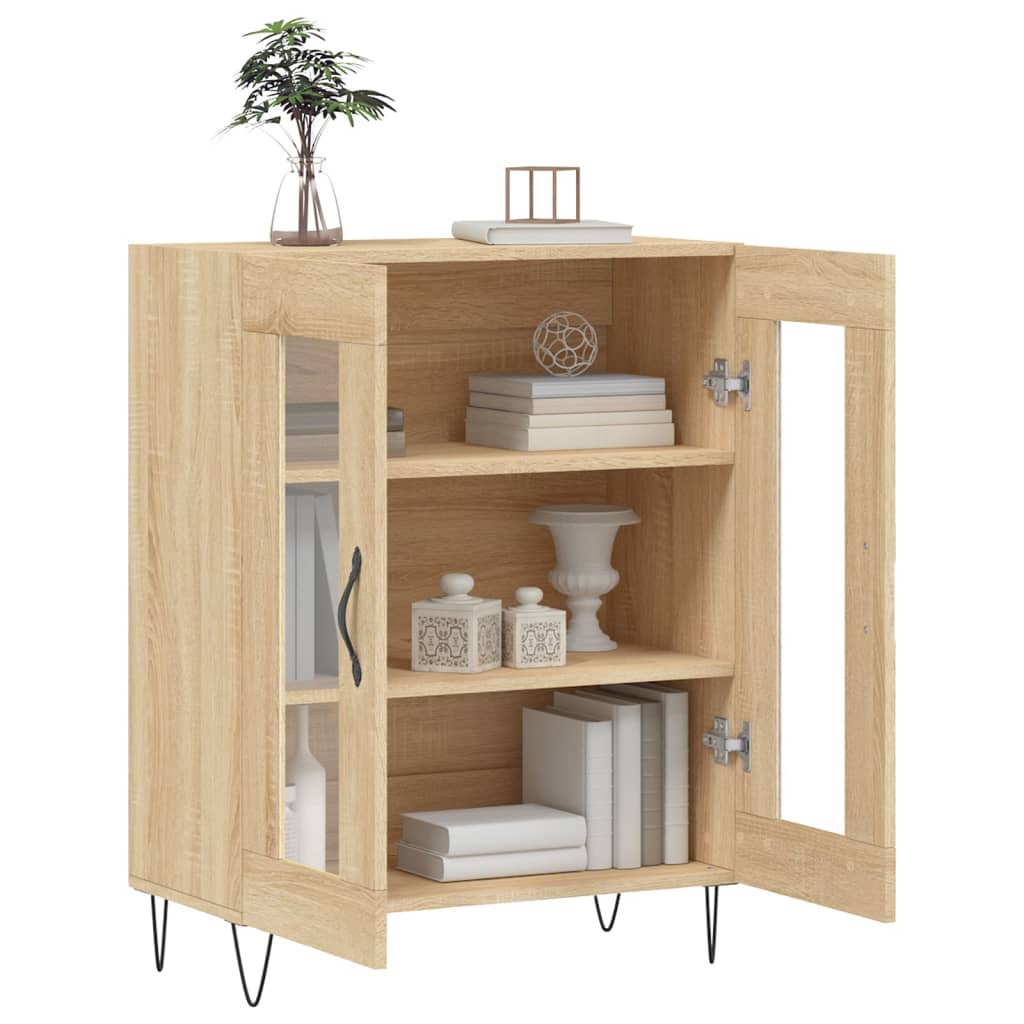 Dressoir 69,5X34X90 Cm Bewerkt Hout Kleurig Sonoma eiken