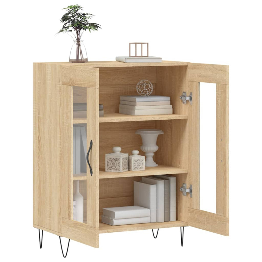 Dressoir 69,5X34X90 Cm Bewerkt Hout Kleurig Sonoma eiken