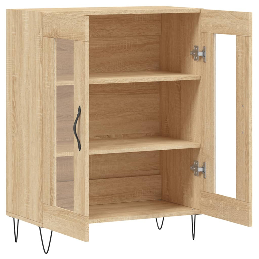 Dressoir 69,5X34X90 Cm Bewerkt Hout Kleurig Sonoma eiken