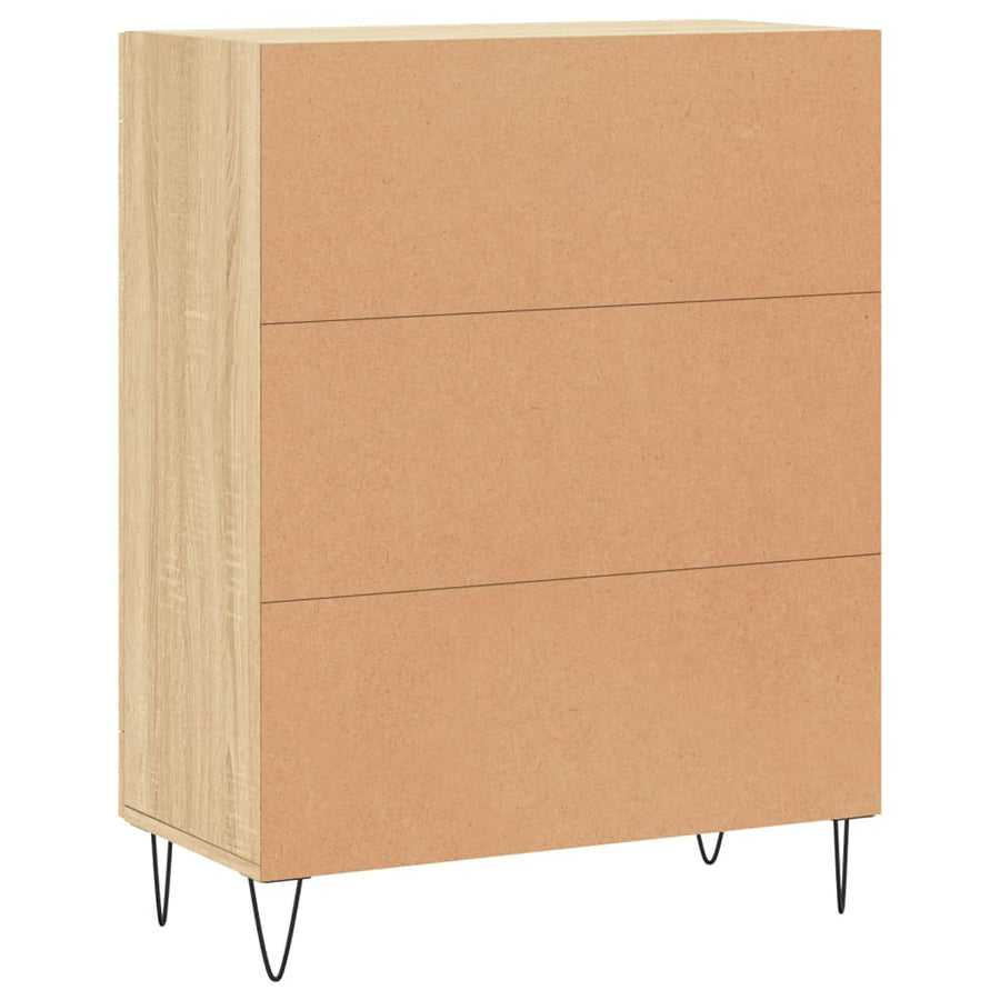 Dressoir 69,5X34X90 Cm Bewerkt Hout Kleurig Sonoma eiken