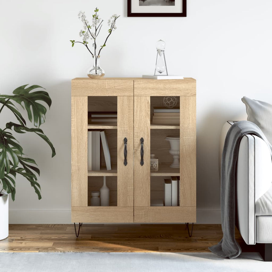Dressoir 69,5X34X90 Cm Bewerkt Hout Kleurig Sonoma eiken