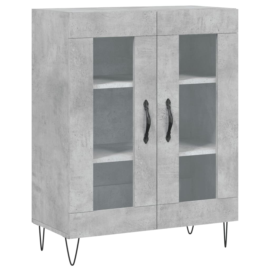 Dressoir 69,5x34x90 cm bewerkt hout betongrijs