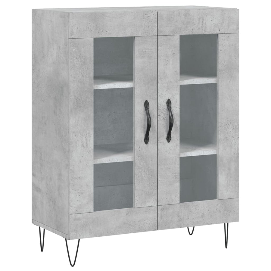 Dressoir 69,5x34x90 cm bewerkt hout betongrijs
