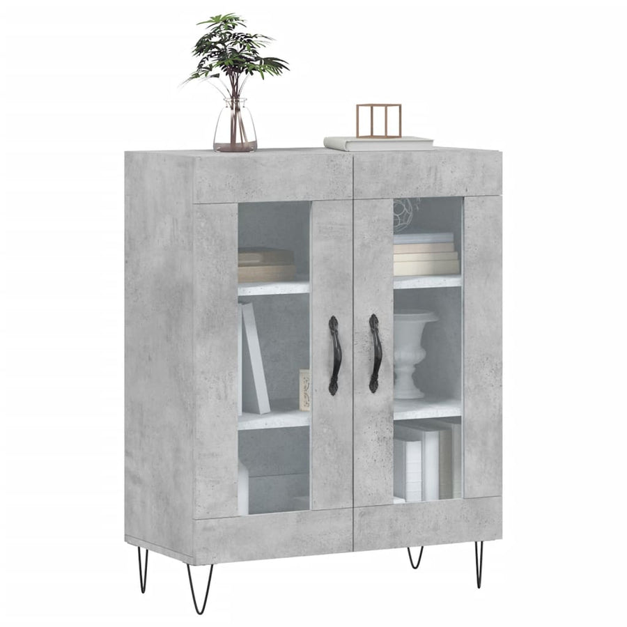 Dressoir 69,5x34x90 cm bewerkt hout betongrijs
