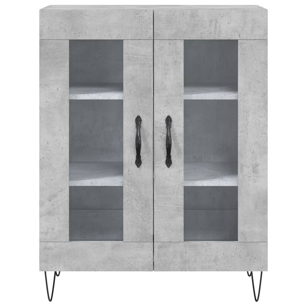 Dressoir 69,5x34x90 cm bewerkt hout betongrijs