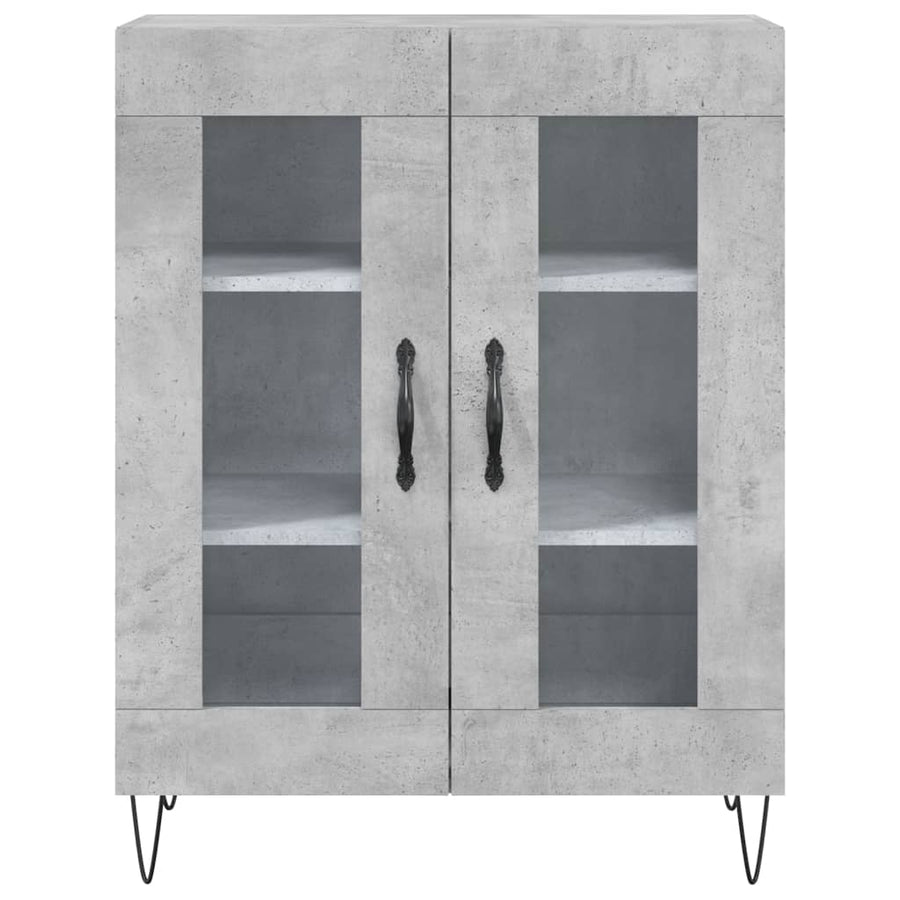 Dressoir 69,5x34x90 cm bewerkt hout betongrijs