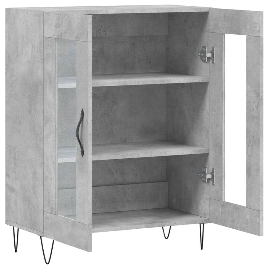 Dressoir 69,5x34x90 cm bewerkt hout betongrijs