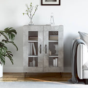 Dressoir 69,5x34x90 cm bewerkt hout betongrijs wandmontage