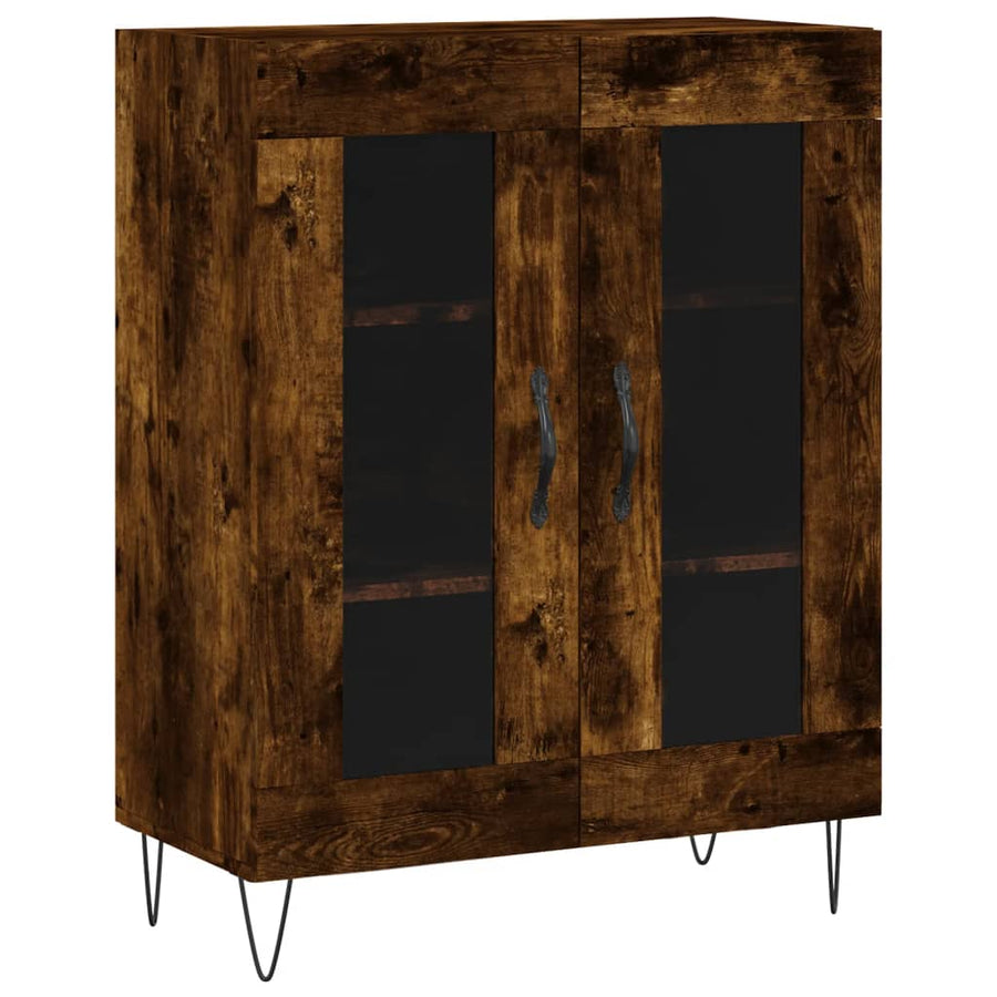 Dressoir 69,5x34x90 cm bewerkt hout gerookt eikenkleurig