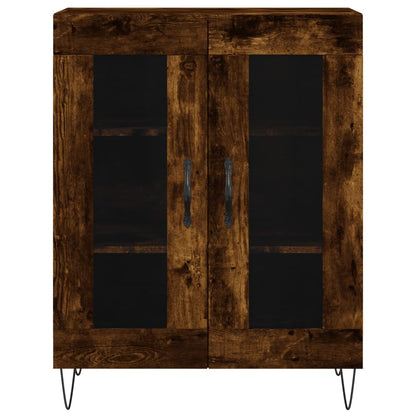 Dressoir 69,5x34x90 cm bewerkt hout gerookt eikenkleurig