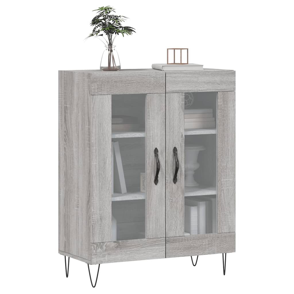 Dressoir 69,5X34X90 Cm Bewerkt Hout Grijs Sonoma Eikenkleurig