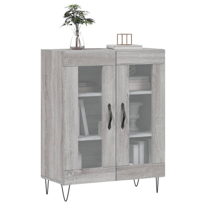 Dressoir 69,5X34X90 Cm Bewerkt Hout Grijs Sonoma Eikenkleurig