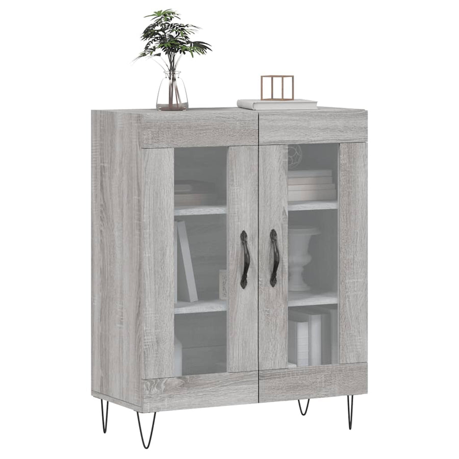 Dressoir 69,5X34X90 Cm Bewerkt Hout Grijs Sonoma Eikenkleurig