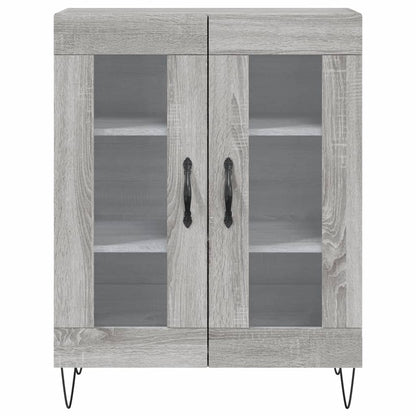 Dressoir 69,5X34X90 Cm Bewerkt Hout Grijs Sonoma Eikenkleurig