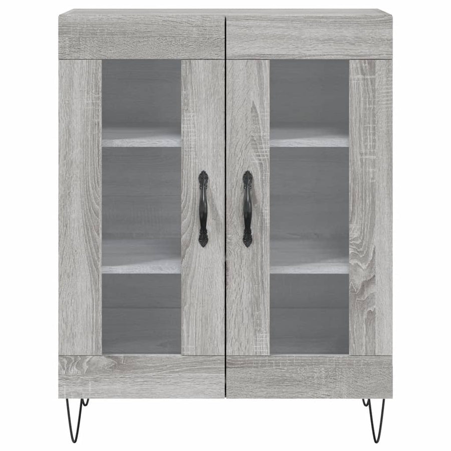 Dressoir 69,5X34X90 Cm Bewerkt Hout Grijs Sonoma Eikenkleurig