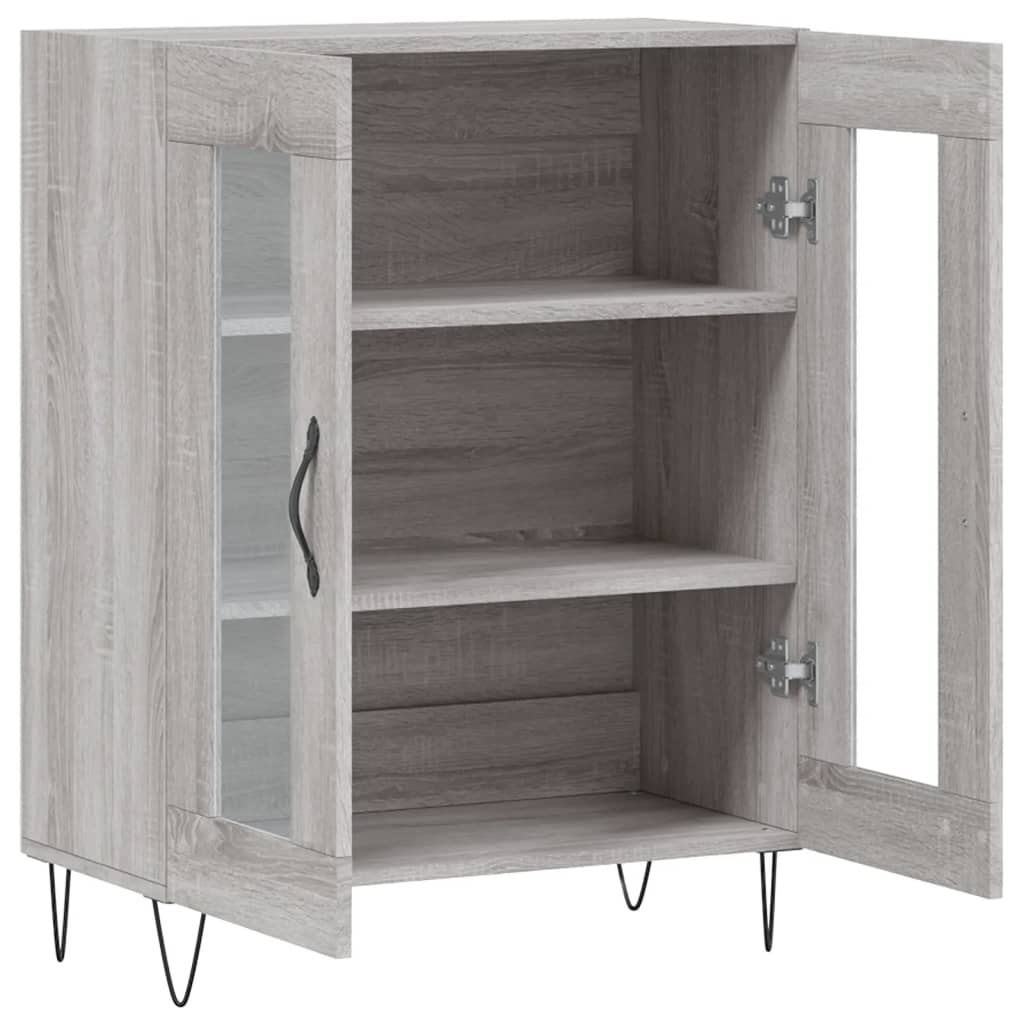 Dressoir 69,5X34X90 Cm Bewerkt Hout Grijs Sonoma Eikenkleurig