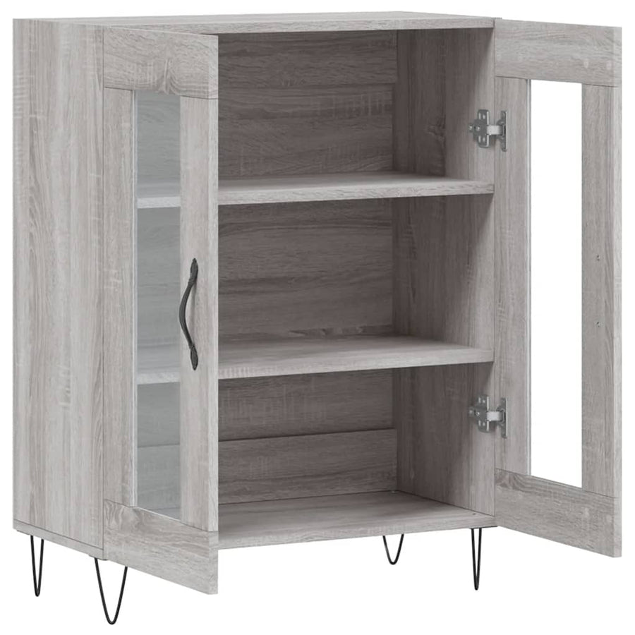 Dressoir 69,5X34X90 Cm Bewerkt Hout Grijs Sonoma Eikenkleurig