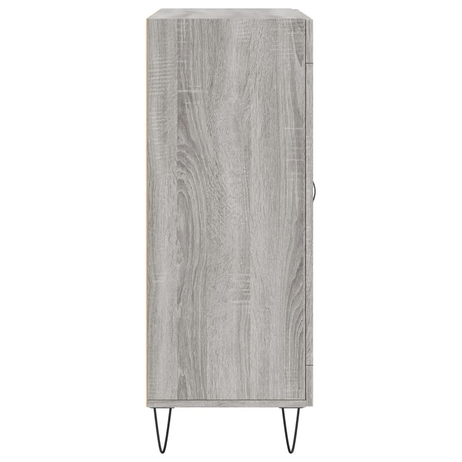 Dressoir 69,5X34X90 Cm Bewerkt Hout Grijs Sonoma Eikenkleurig