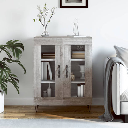 Dressoir 69,5X34X90 Cm Bewerkt Hout Grijs Sonoma Eikenkleurig