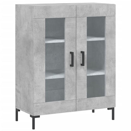 Dressoir 69,5X34X90 Cm Bewerkt Hout Betongrijs
