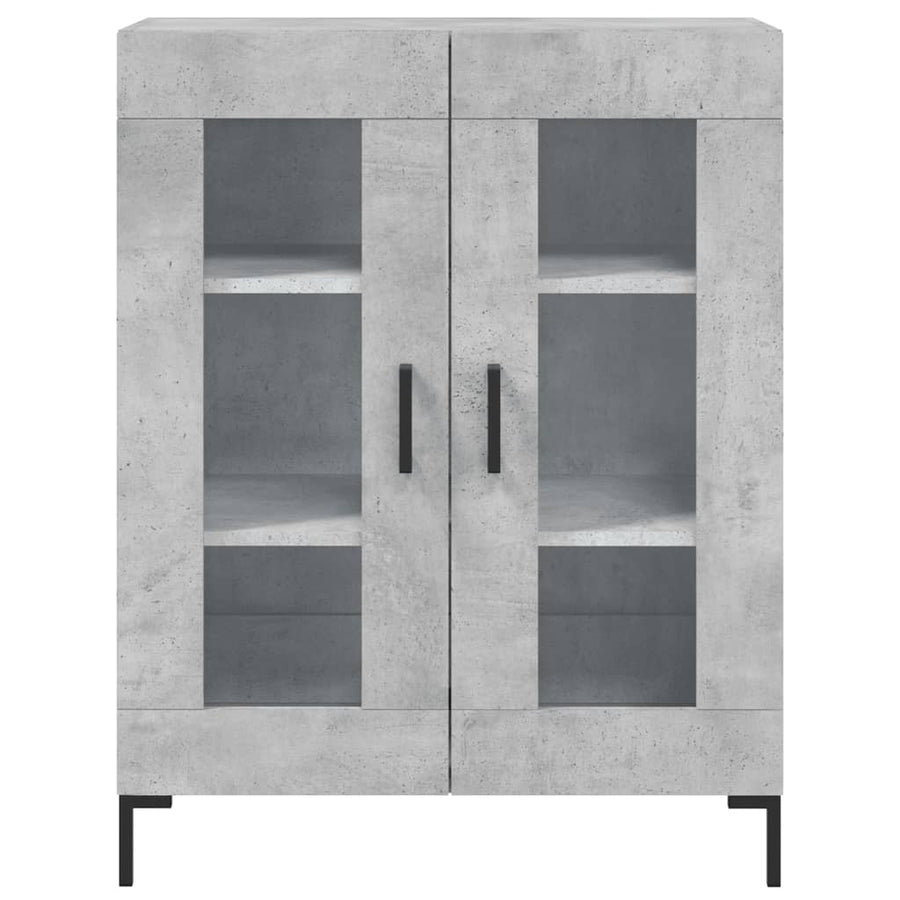 Dressoir 69,5X34X90 Cm Bewerkt Hout Betongrijs