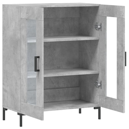 Dressoir 69,5X34X90 Cm Bewerkt Hout Betongrijs