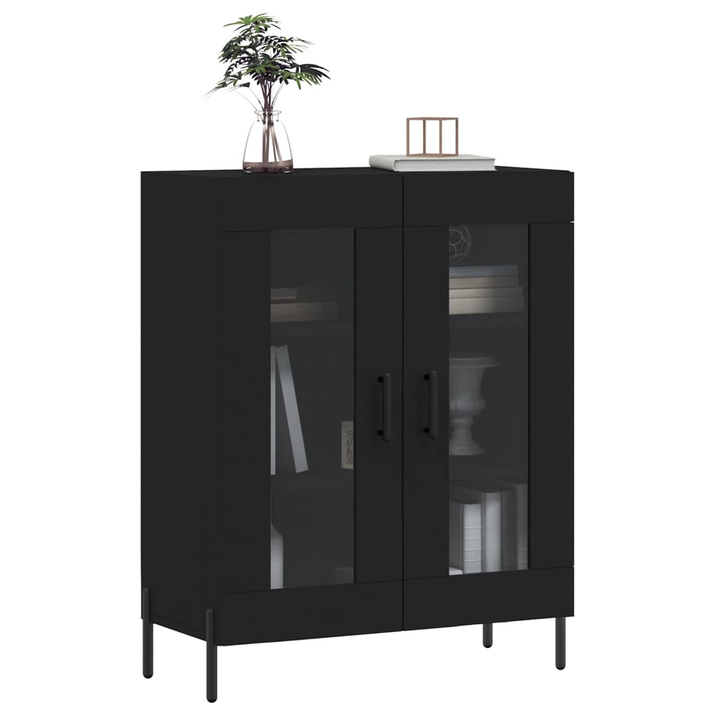 Dressoir 69,5X34X90 Cm Bewerkt Hout Zwart