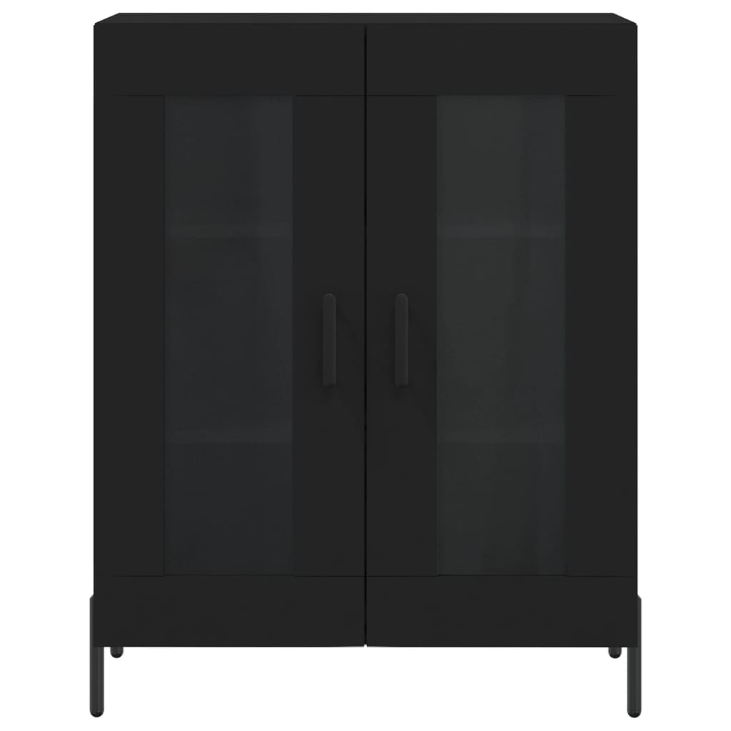 Dressoir 69,5X34X90 Cm Bewerkt Hout Zwart