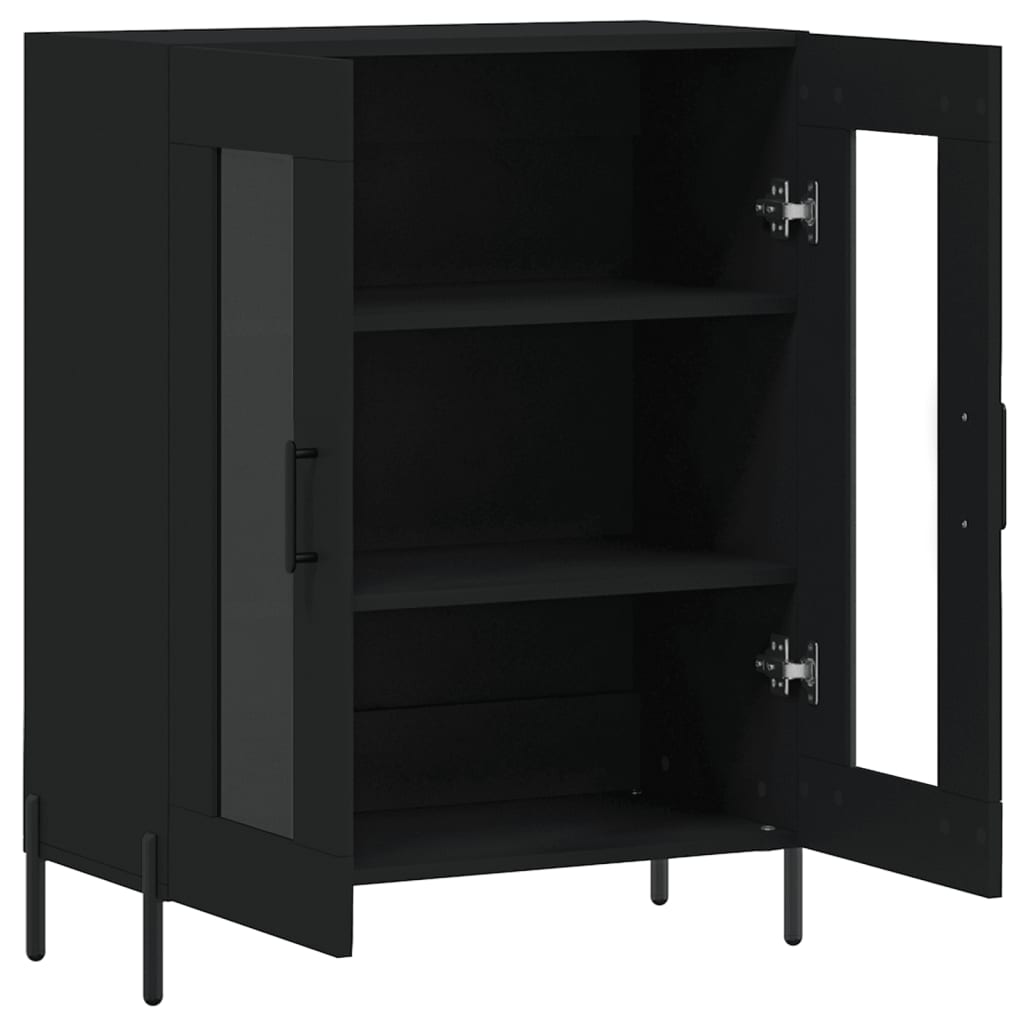 Dressoir 69,5X34X90 Cm Bewerkt Hout Zwart