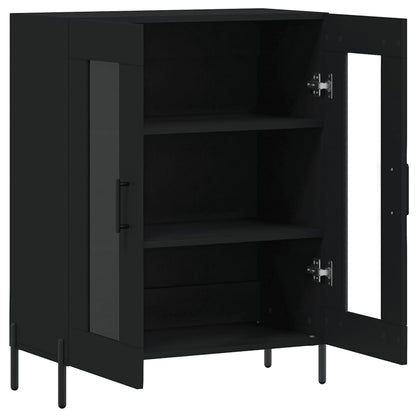 Dressoir 69,5X34X90 Cm Bewerkt Hout Zwart