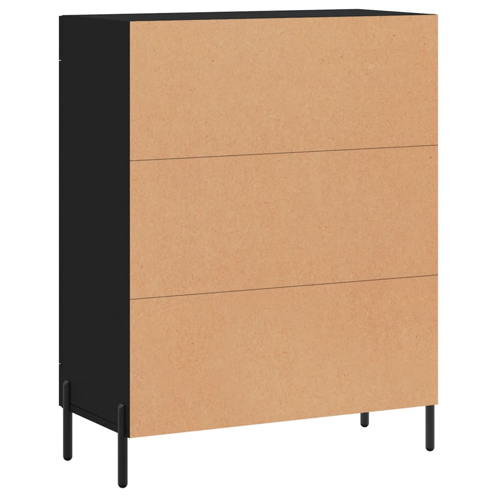 Dressoir 69,5X34X90 Cm Bewerkt Hout Zwart