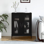 Dressoir 69,5x34x90 cm bewerkt hout zwart