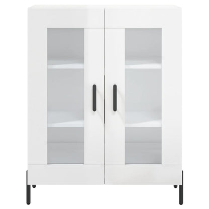 Dressoir 69,5X34X90 Cm Bewerkt Hout Hoogglans Wit