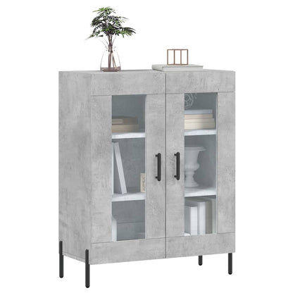Dressoir 69,5X34X90 Cm Bewerkt Hout Betongrijs