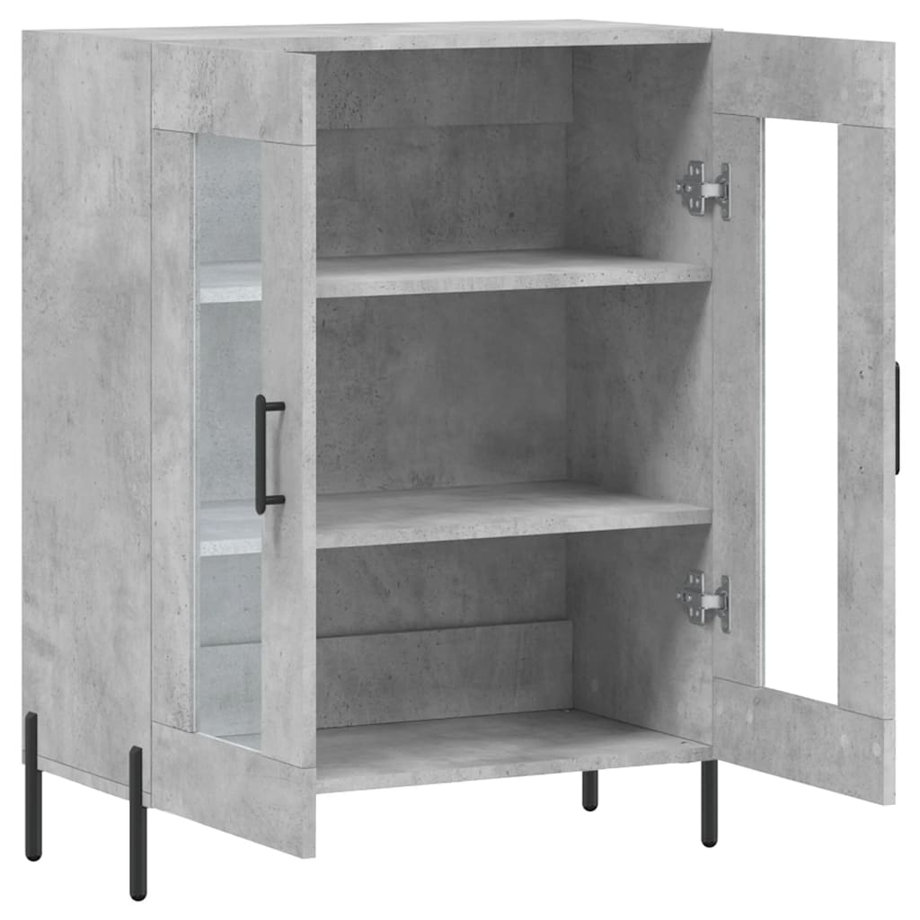 Dressoir 69,5X34X90 Cm Bewerkt Hout Betongrijs