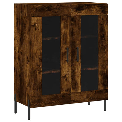 Dressoir 69,5X34X90 Cm Bewerkt Hout Gerookt Eikenkleurig