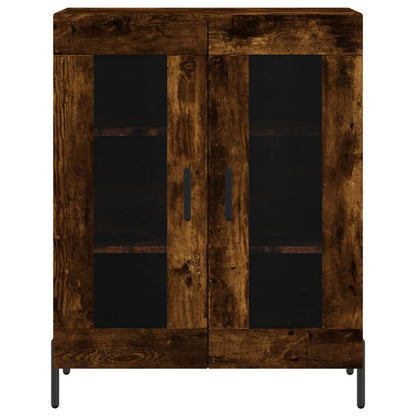 Dressoir 69,5X34X90 Cm Bewerkt Hout Gerookt Eikenkleurig