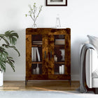 Sideboard 69.5x34x90 cm engineered wood smoked oak-colored