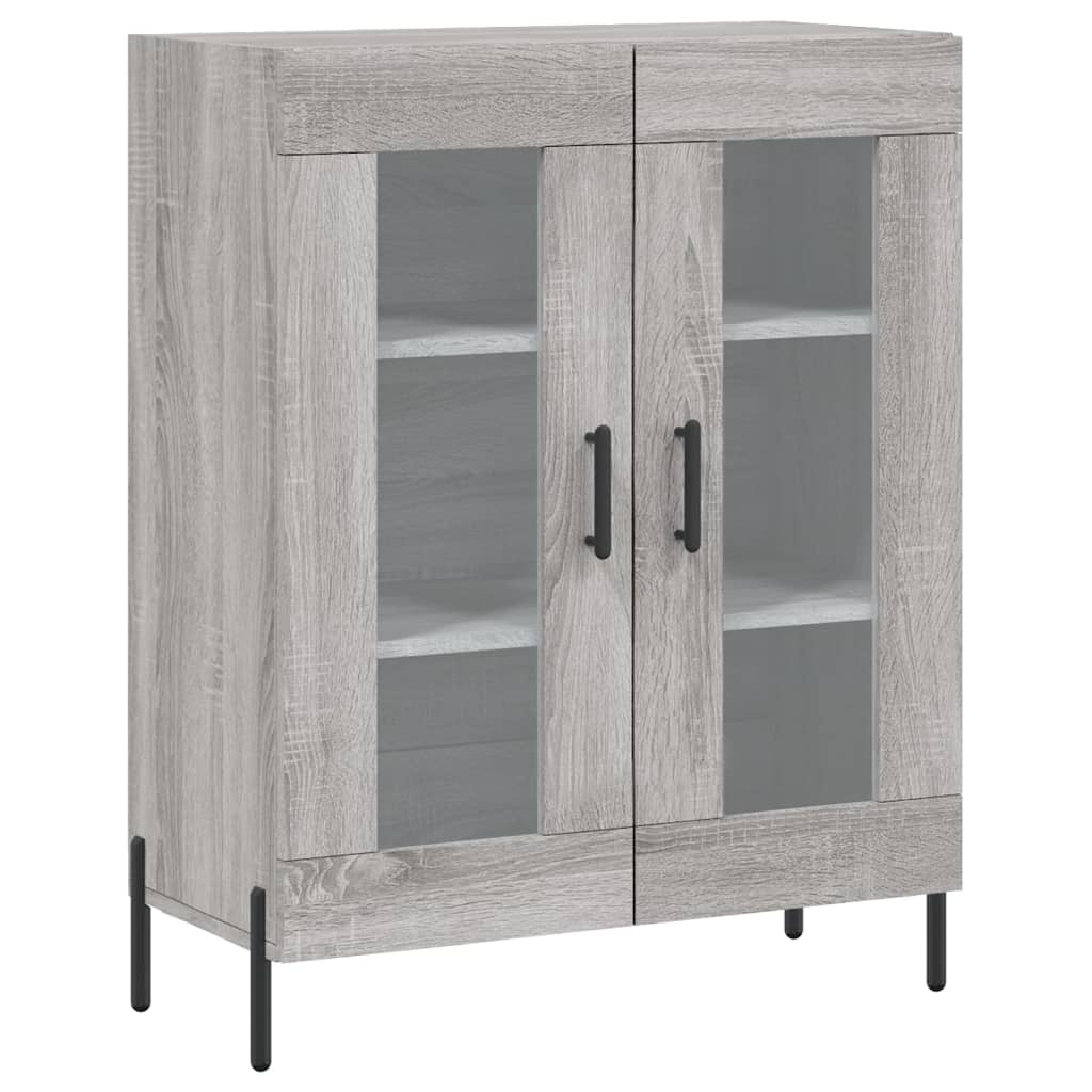 Dressoir 69,5X34X90 Cm Bewerkt Hout Grijs Sonoma Eikenkleurig