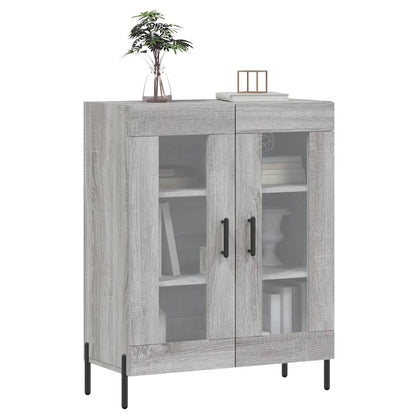 Dressoir 69,5X34X90 Cm Bewerkt Hout Grijs Sonoma Eikenkleurig