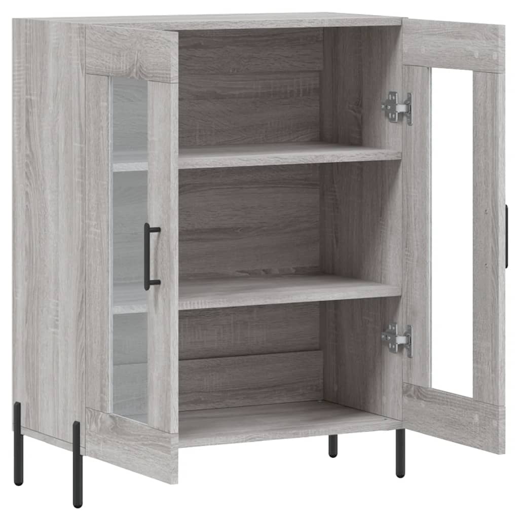 Dressoir 69,5X34X90 Cm Bewerkt Hout Grijs Sonoma Eikenkleurig
